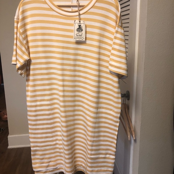 Easel striped T shirt dress - Picture 2 of 4